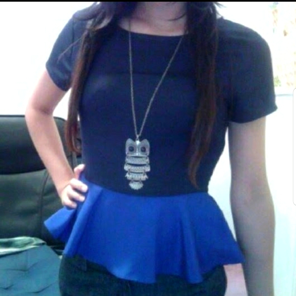 Forever 21 Roxy Beca Peplum Top